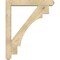Ekena Millwork Merced Craftsman Rough Sawn Bracket w/ Offset Brace, Douglas Fir, 6"W x 36"D x 44"H BKT0604X36X44MRC04RDF - alternate 2